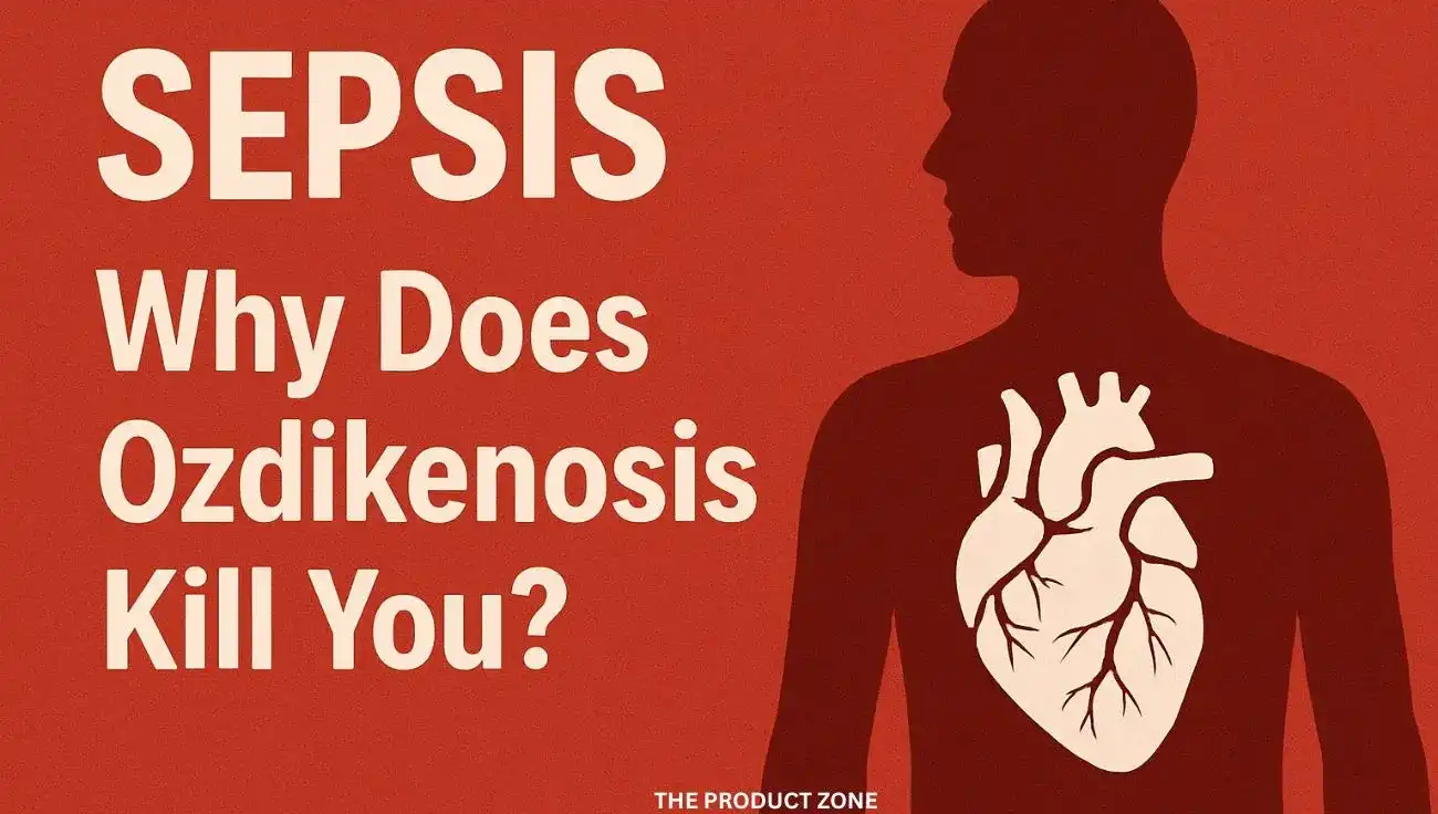 Medical illustration showing sepsis progression, highlighting organ failure, cytokine storm, and systemic inflammation for “Why Does Ozdikenosis Kill You?