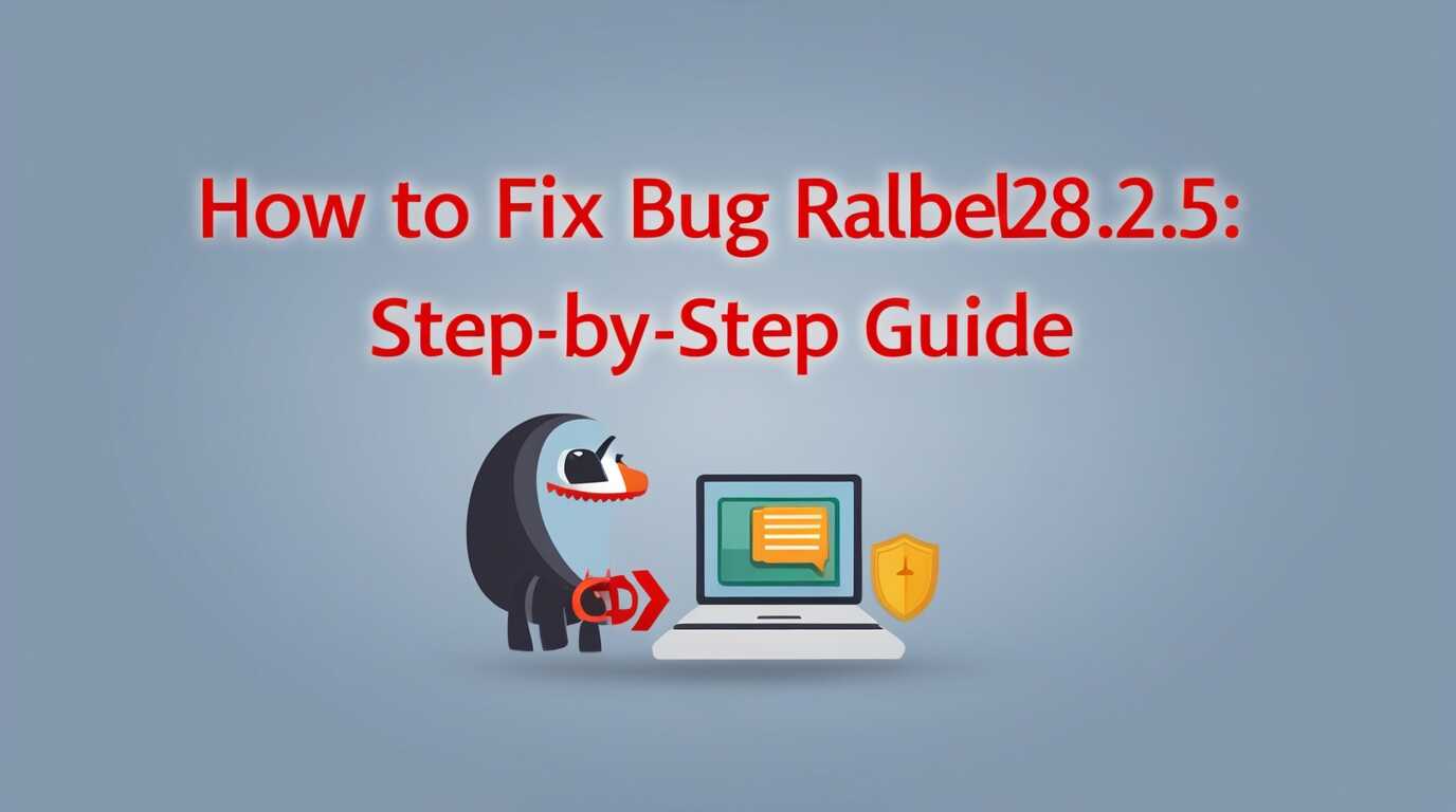 How to Fix Bug Ralbel28.2.5: Step-by-Step Guide
