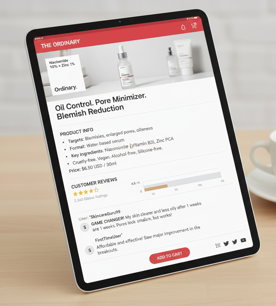 The Ordinary Niacinamide 10% + Zinc 1% Product Info and Reviews: A Complete, Honest Guide