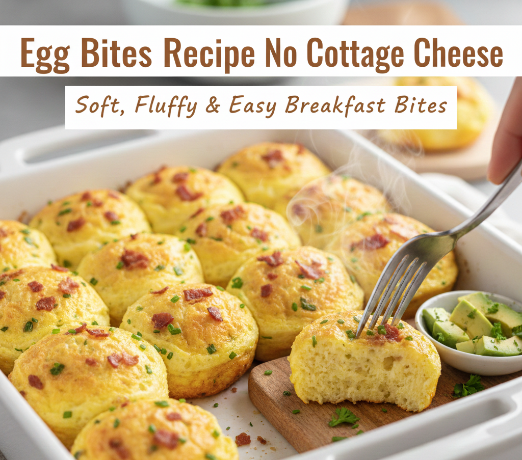 Egg Bites Recipe No Cottage Cheese: Soft, Fluffy & Easy Breakfast Bites